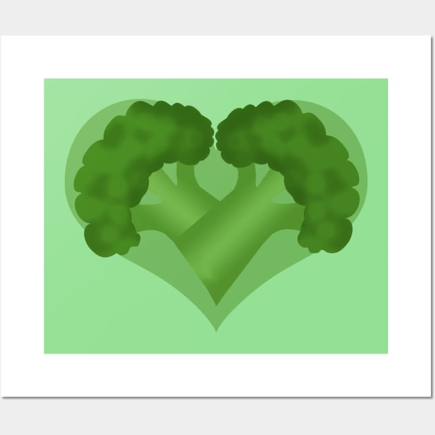 Broccoli heart Wall Art by WordsGames